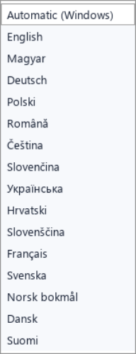 Choose from 15 languages
